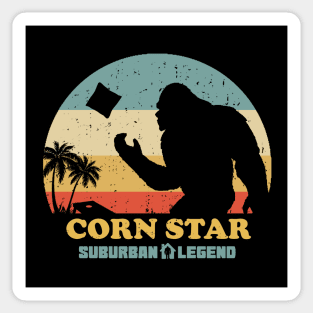 Bigfoot Cornhole Corn Star Suburban Legend Sticker
